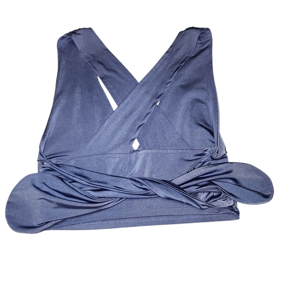 Urban Outfitters Blue Cropped Top Small - Picture 3 of 7